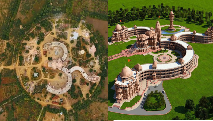 Om Shaped Shiva Temple